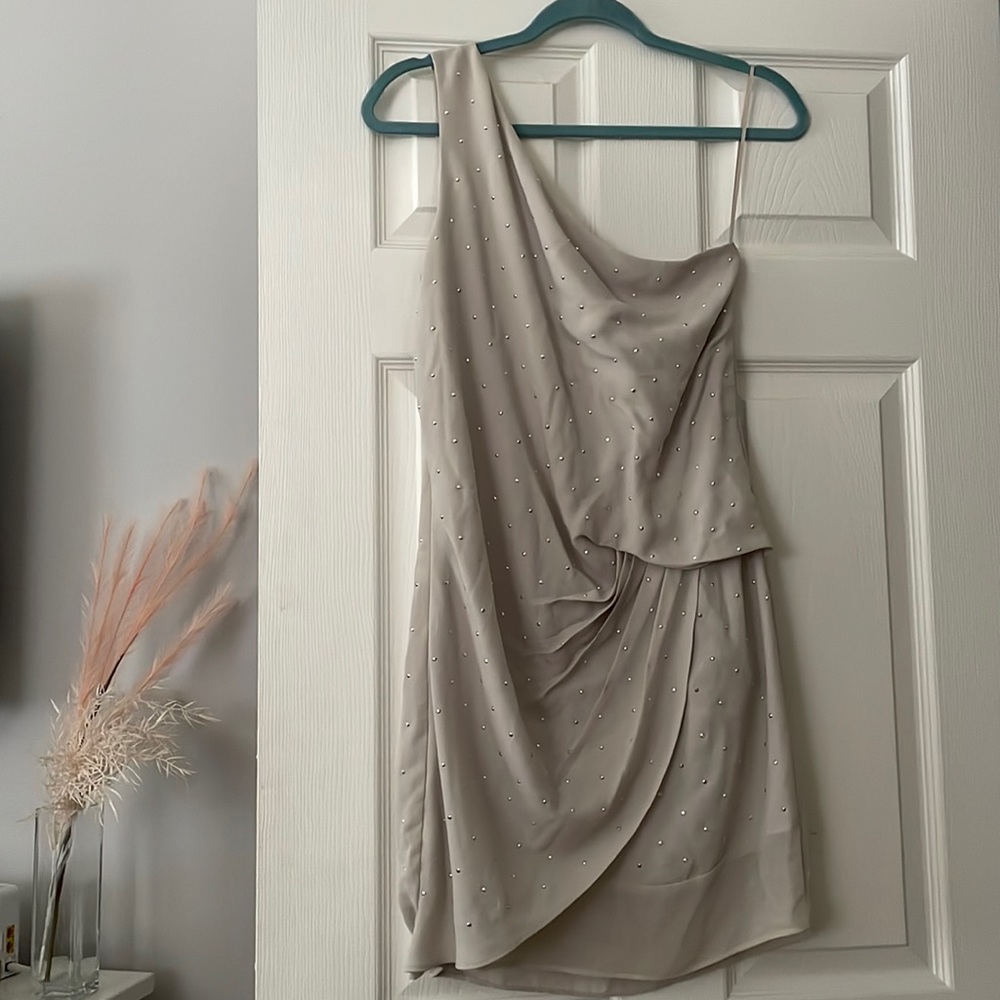 Express One Shoulder Studded Dress